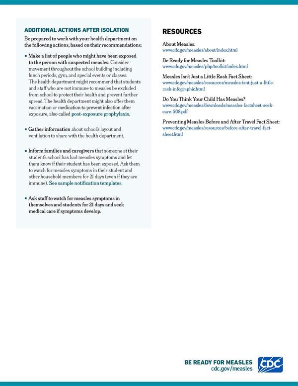 CDC Measles K-12 Checklist PG 3